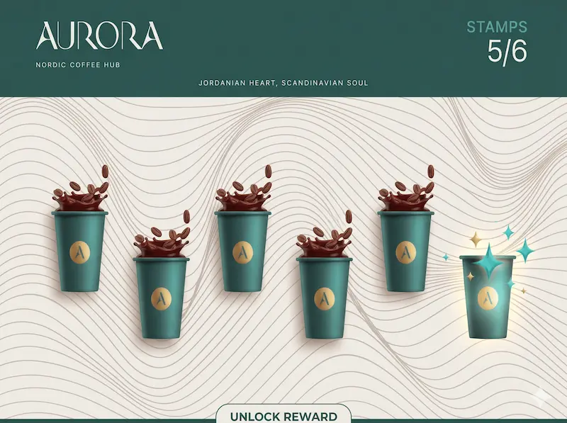 Aurora Generous Loyalty System - Stamp Card