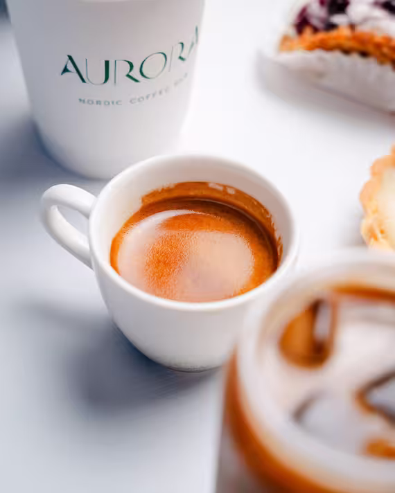 Aurora Specialty Coffee with our Signature Products.