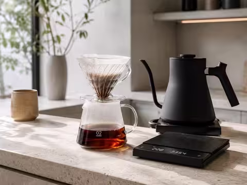 Minimalist Pour-Over Coffee Station