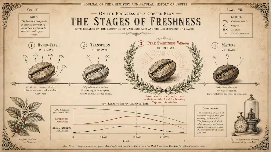 The Stages of Coffee Freshness and Degassing