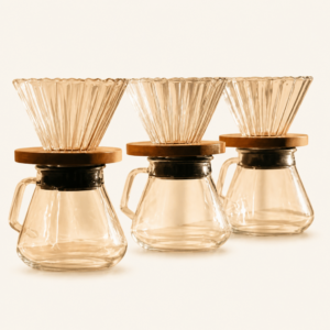 V60 Pour-Over Glass Brewer Kit | V60 طقم تقطير زجاجي قهوة