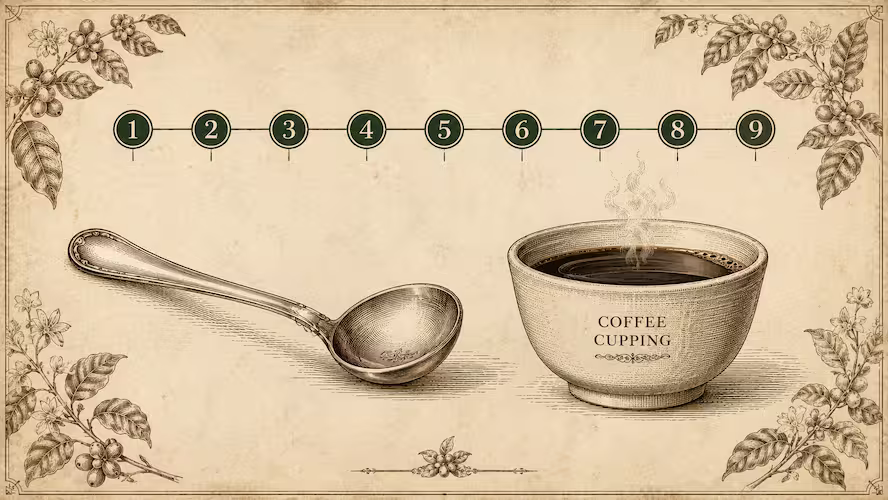 Vintage Coffee Cupping Chart